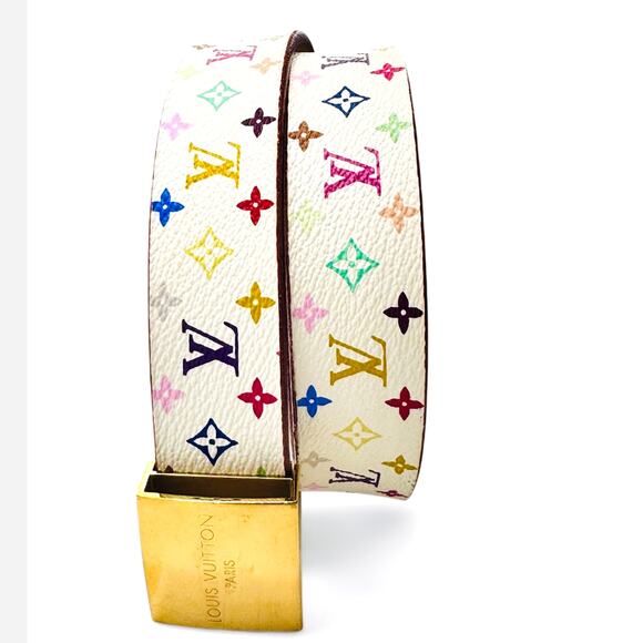 Louis Vuitton Multicolor Murakami Monogram San Tulle Belt. 100% authentic - Picture 2 of 9